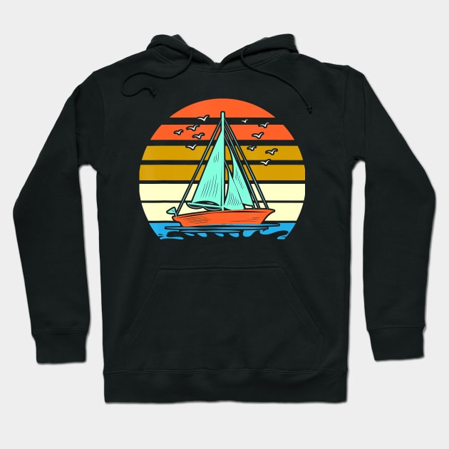 Retro Sailing Hoodie by AlexWu